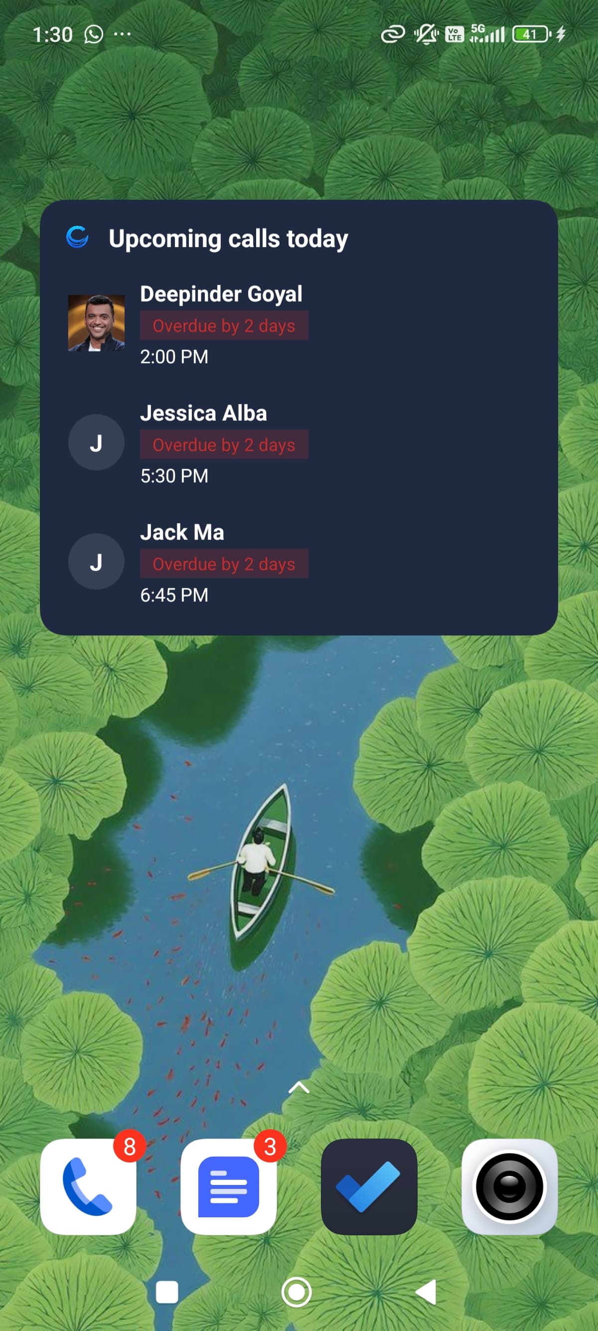 NestContact home screen widget screenshot