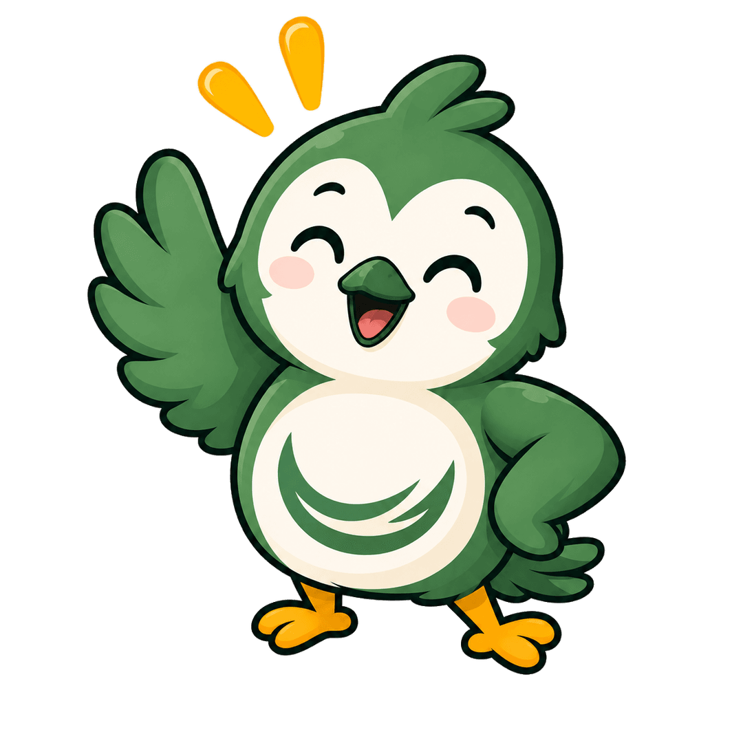 Nestie, the nestcontact mascot, welcoming you